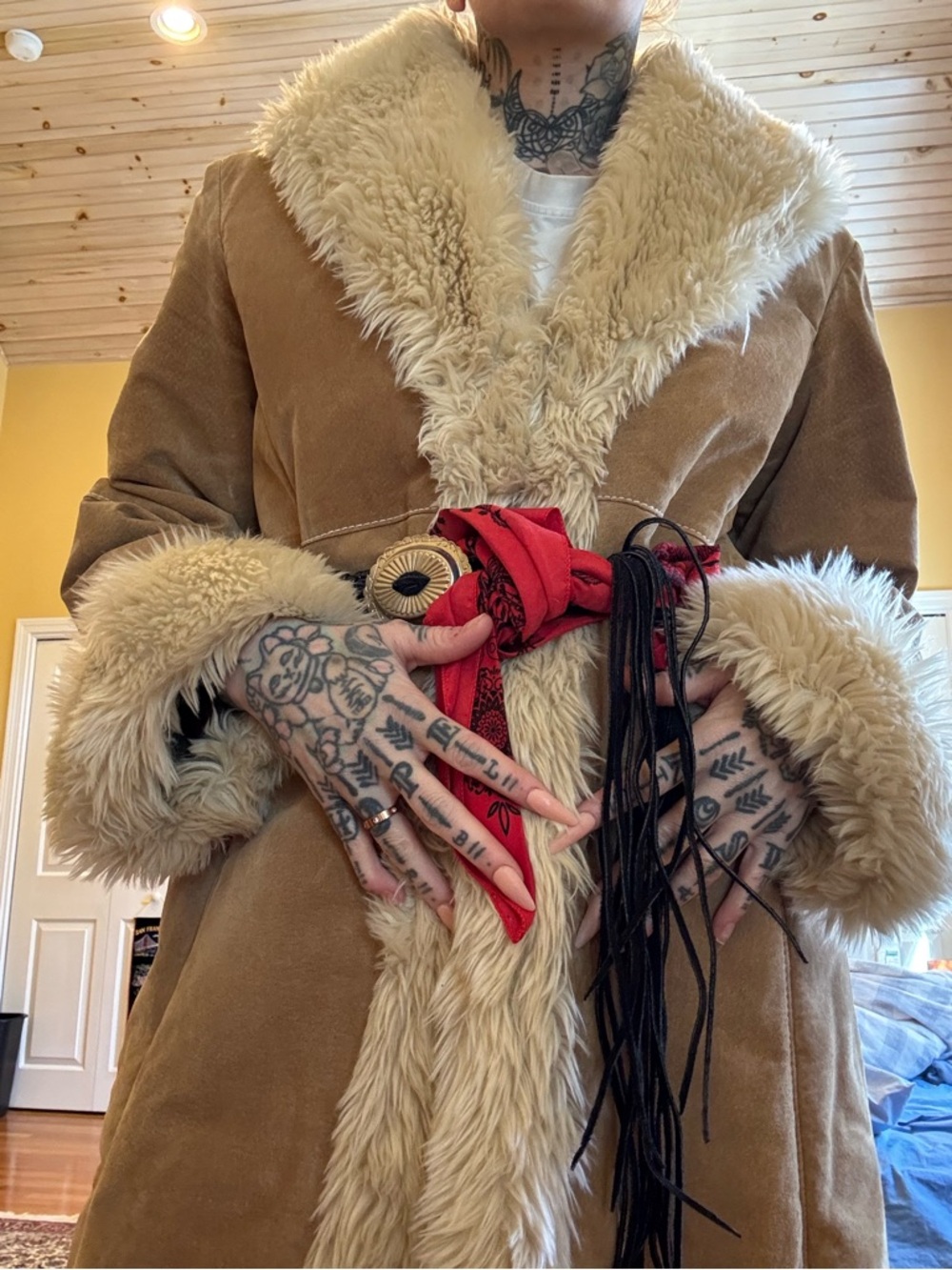 Brooks Brothers Tan Shearling Coat VINTAGE